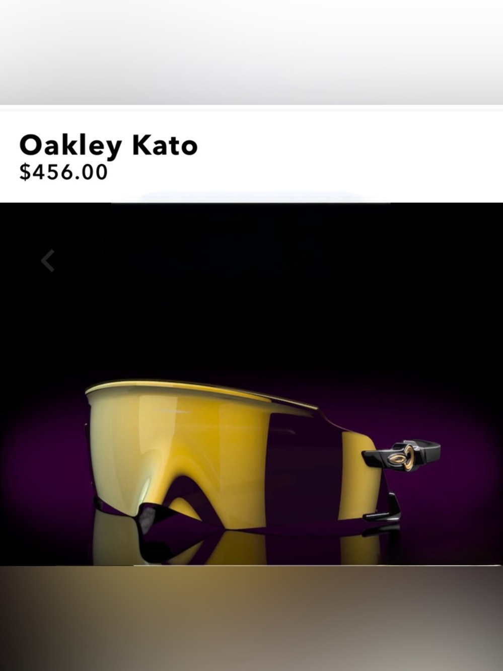 Oakley Kato Yellow Shield Sunglasses